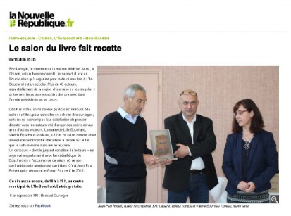 Article Nouvelle République - Prix de l'Ile 2016